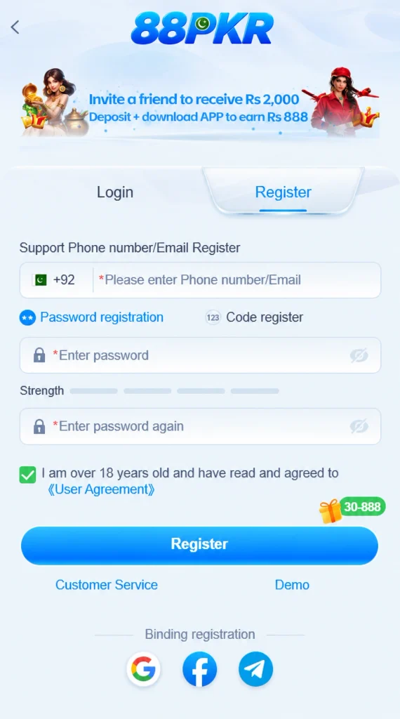 88PKR Login